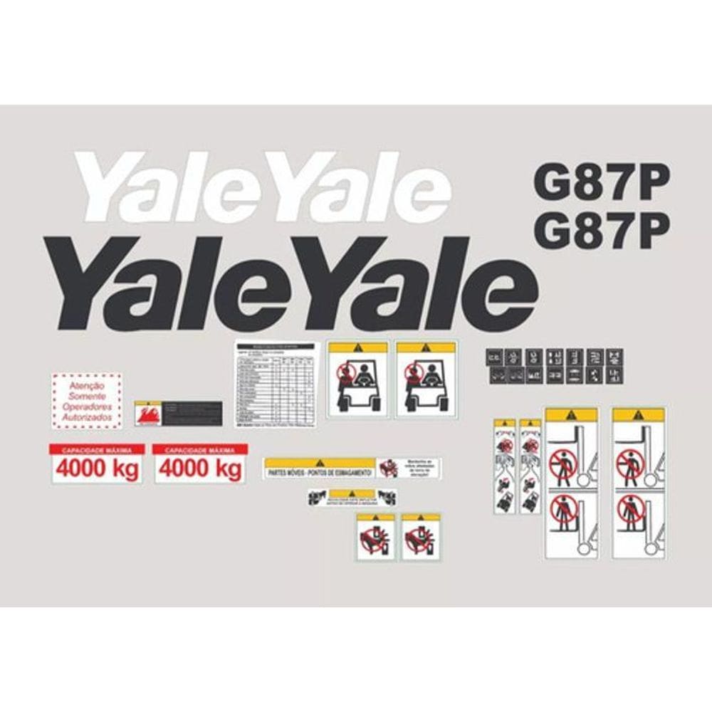 Kit Adesivos Yale G87P 4000 Kg