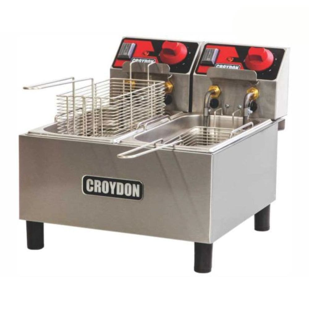 Fritadeira Elétrica 6 Litros 2 Cestos FC2A Croydon Inox 110V