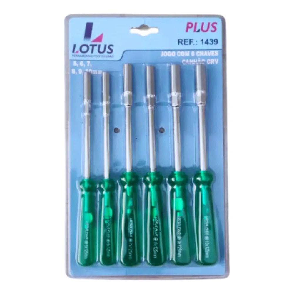 2X Jogo 6 Chaves Canhão 5Mm 6Mm 7Mm 8Mm 9Mm 10Mm Kit 6 Peças