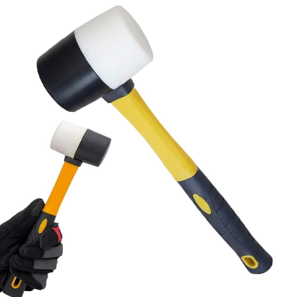 Martelo Borracha Ergonomico Assentar Piso Ceramica Reparo Montagem Moveis Mercenaria Construçao Obra Reparo