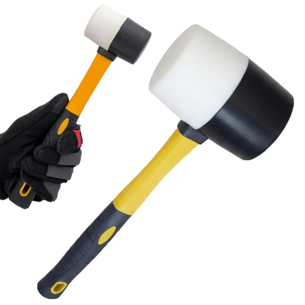 Martelo Borracha Ergonomico Assentar Piso Ceramica Chao Moveis Reparo Construçao Obra Mercenaria