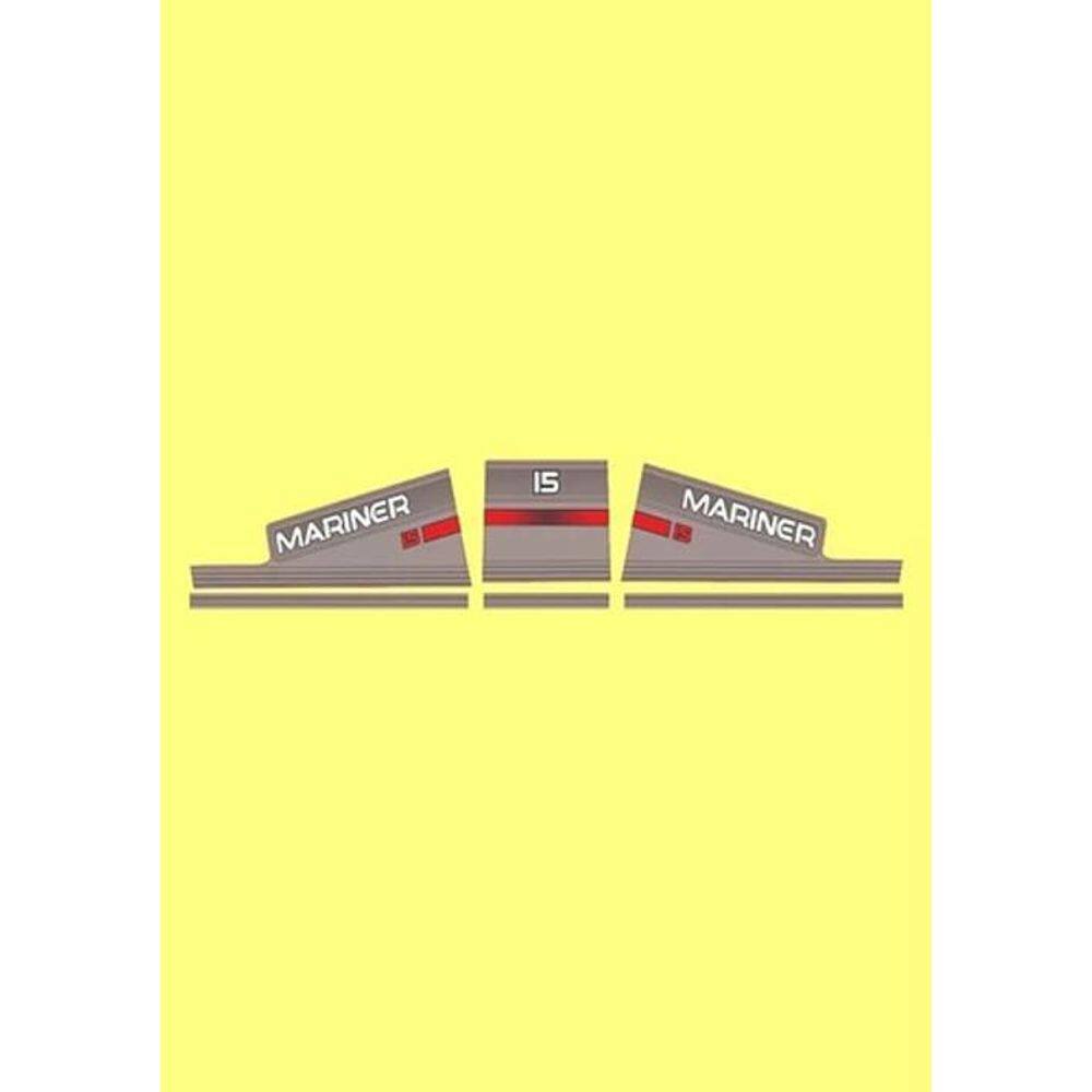 Kit Adesivos Mariner 15 Para Motor De Popa