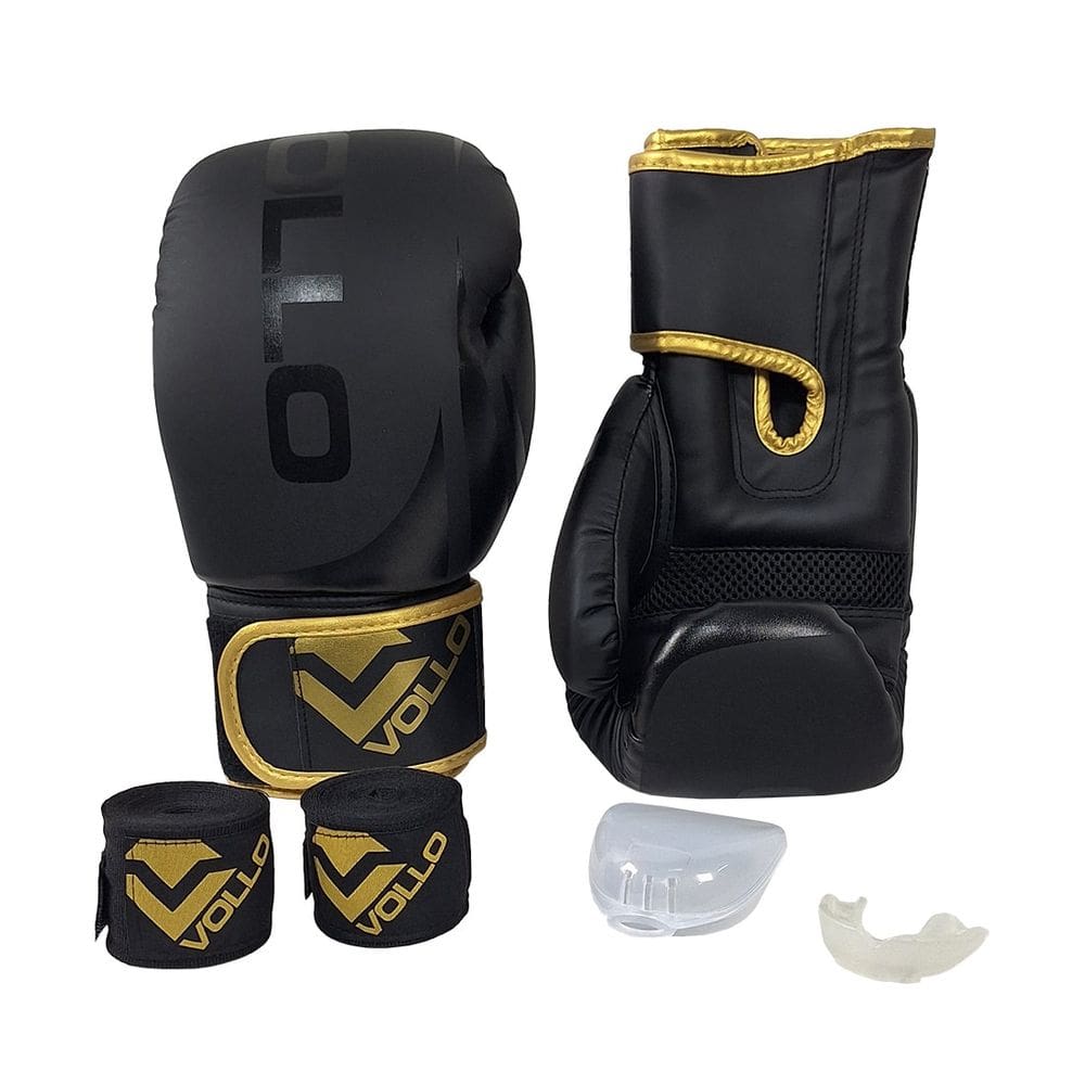 Kit Luva Boxe Vollo Training VFG902 Luva+Faixas+Protetor Bucal Unissex