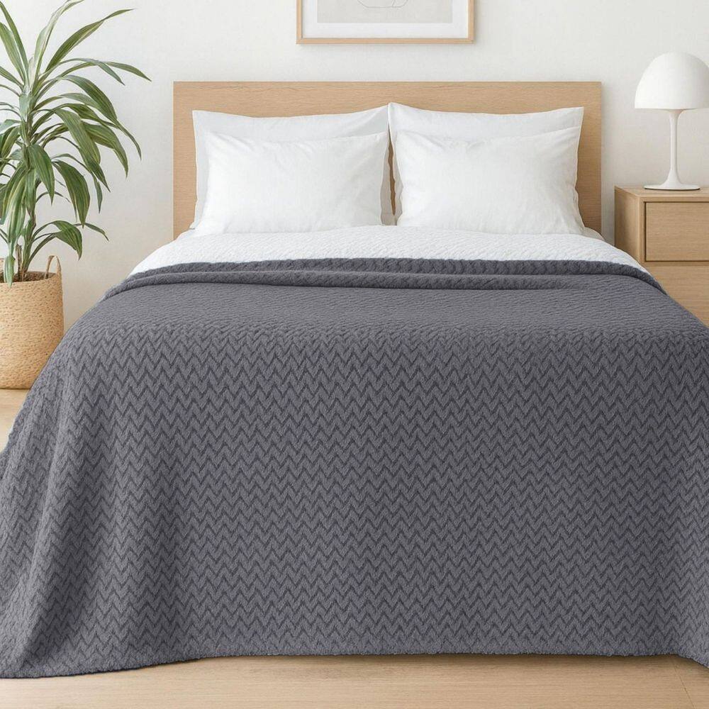 Manta Microfibra Liss Habitat Casal 200x220cm - Liss Cinza