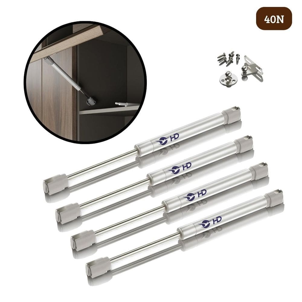 Kit 4 Pistão À Gás Com Amortecedor Para Armário Cozinha 40N