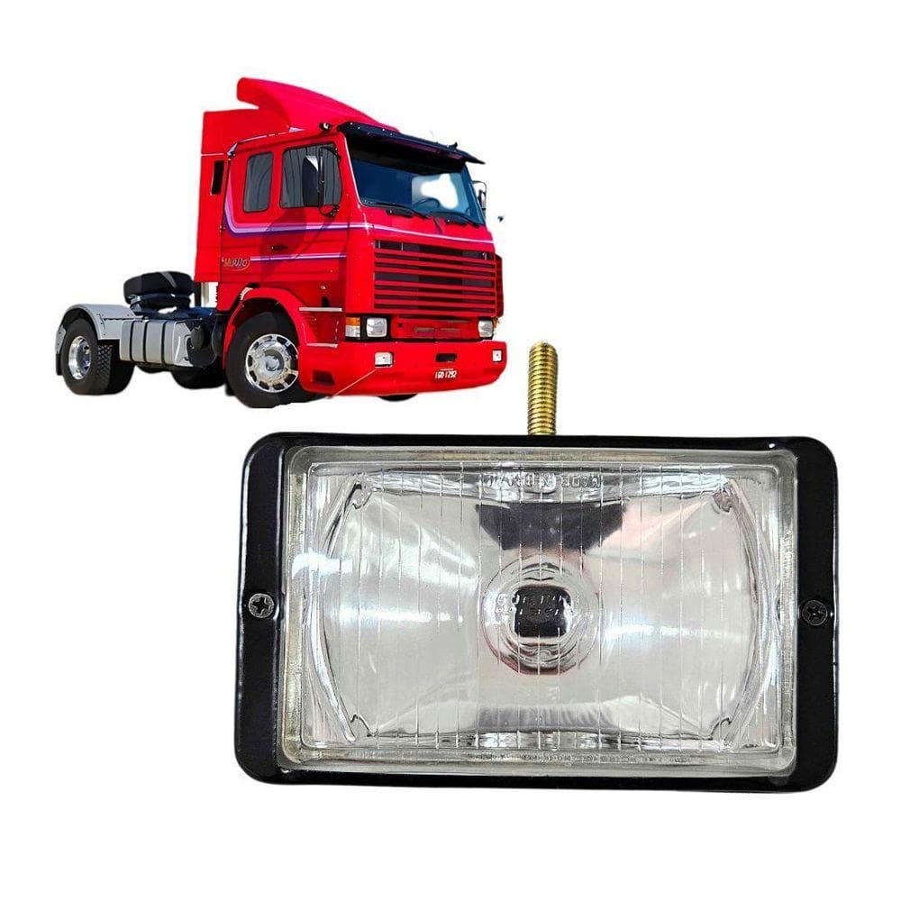 Farol Auxiliar Milha Para Scania T113 T142 T143 Lente Vidro