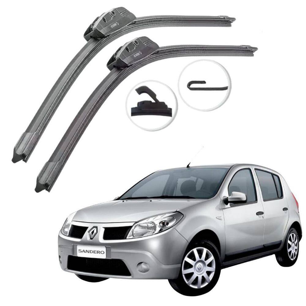 Par De Palheta Limpador De Parabrisa Sandero 2008 A 2014