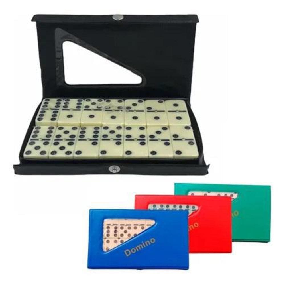 Dominó De Osso - Estojo Com 28 Peças Dominó