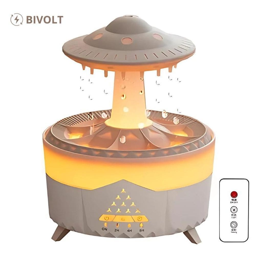 Difusor De Ar Nave Espacial Com Luzes Coloridas