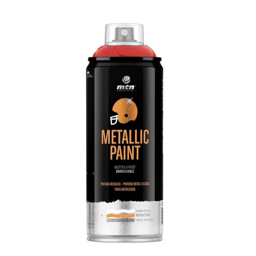 Tinta Spray Metálica Vermelha 400Ml Pro Mtn