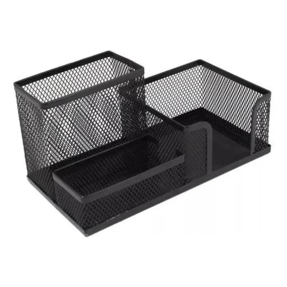 2X Organizador De Mesa Aramado Porta Canetas Lápis Papel Cli