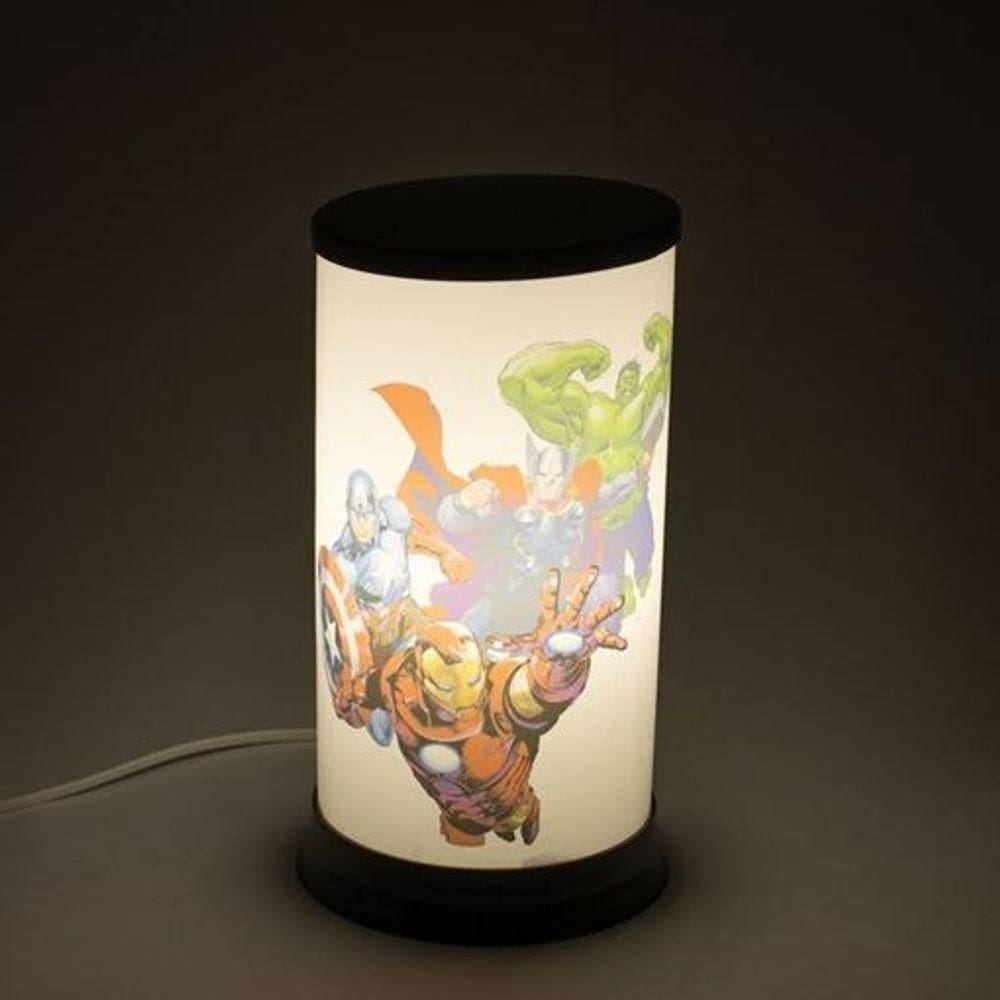 Luminária De Mesa Hug Marvel Super Heróis White