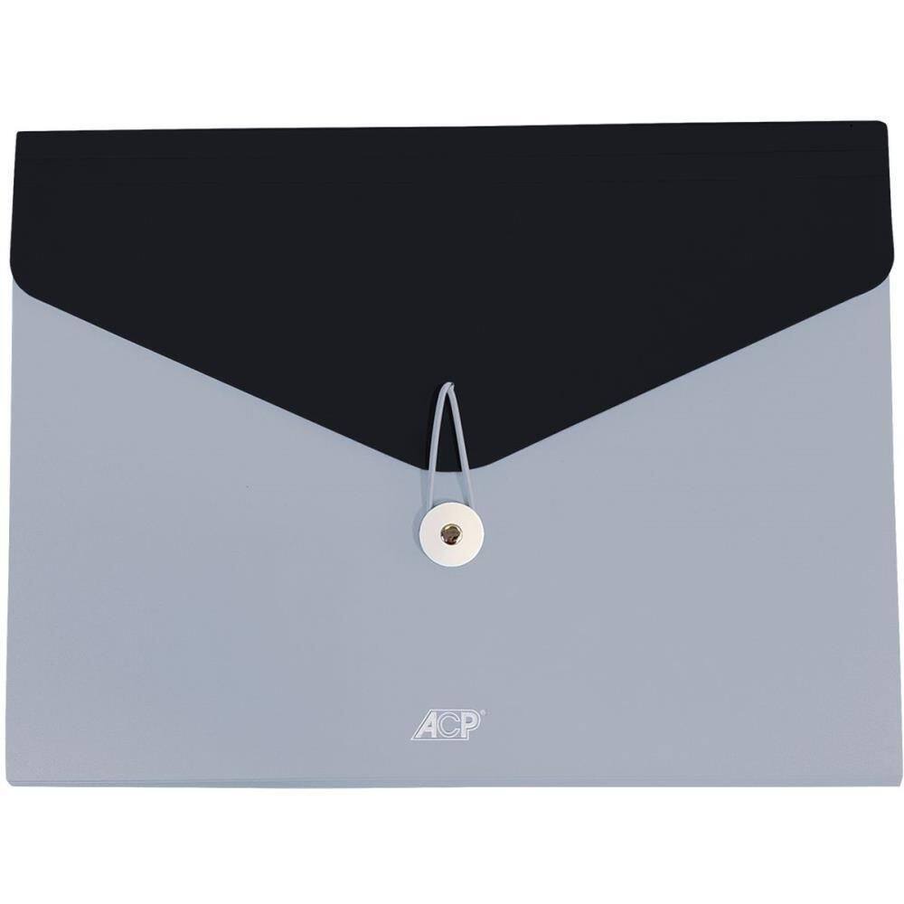 Pasta Sanfonada Plastica A4 Candy 12Divisoes Preto/Prat