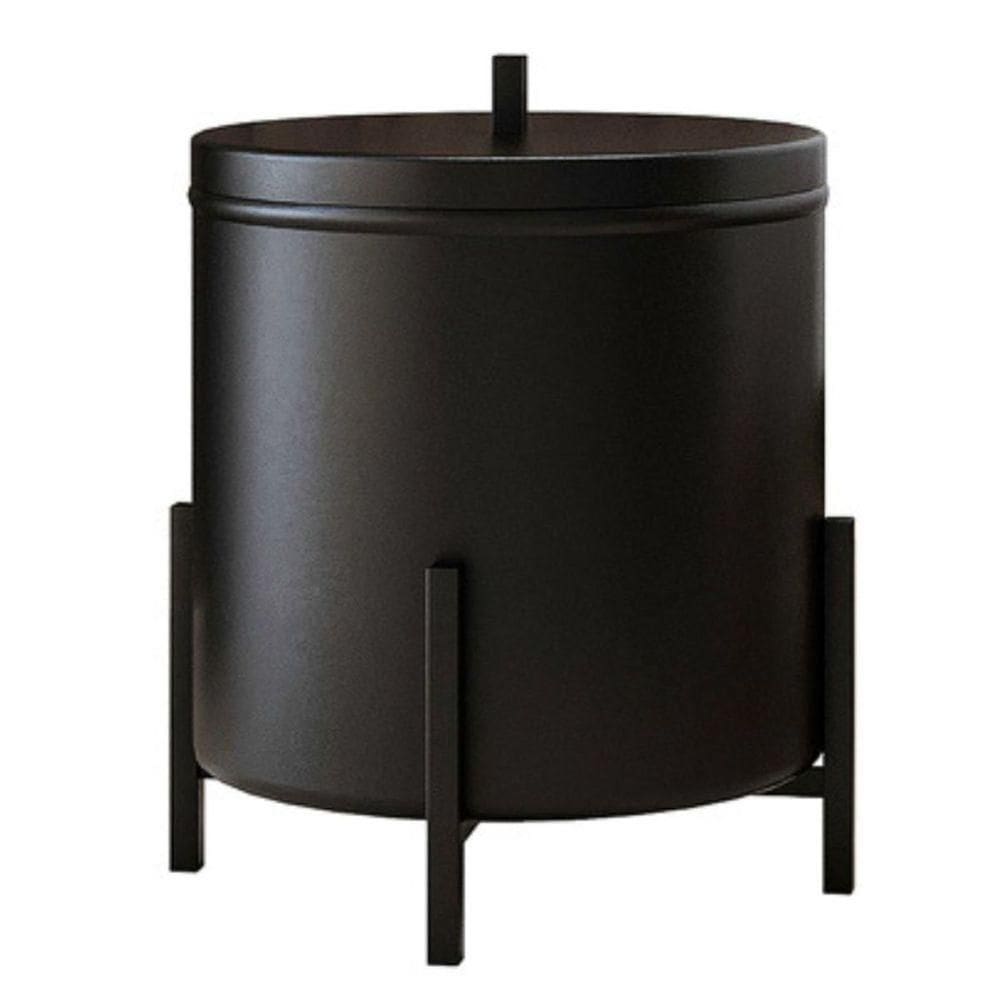 Lixeira Cesto De Lixo Para Banheiro Cozinha Level Preto