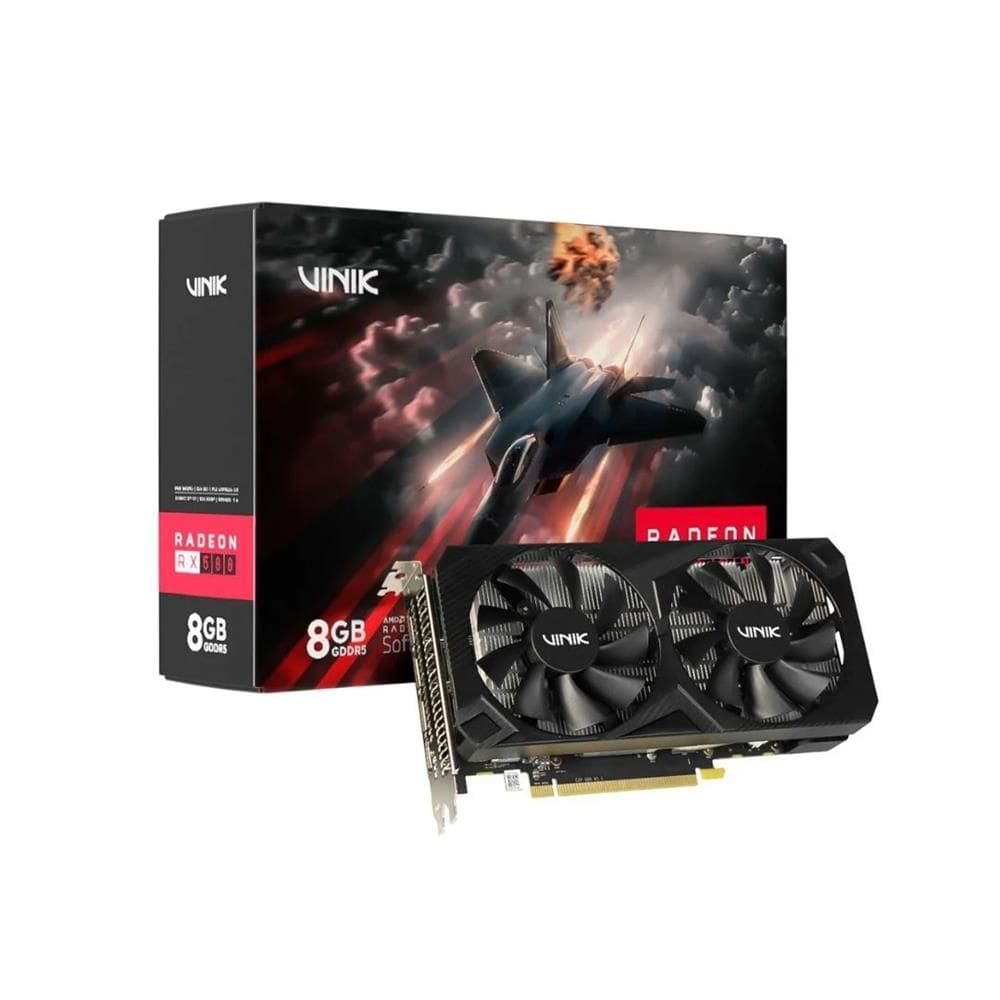 Placa de vídeo Vinik RX580, 8GB, 256 Bits, Ddr5, Preto
