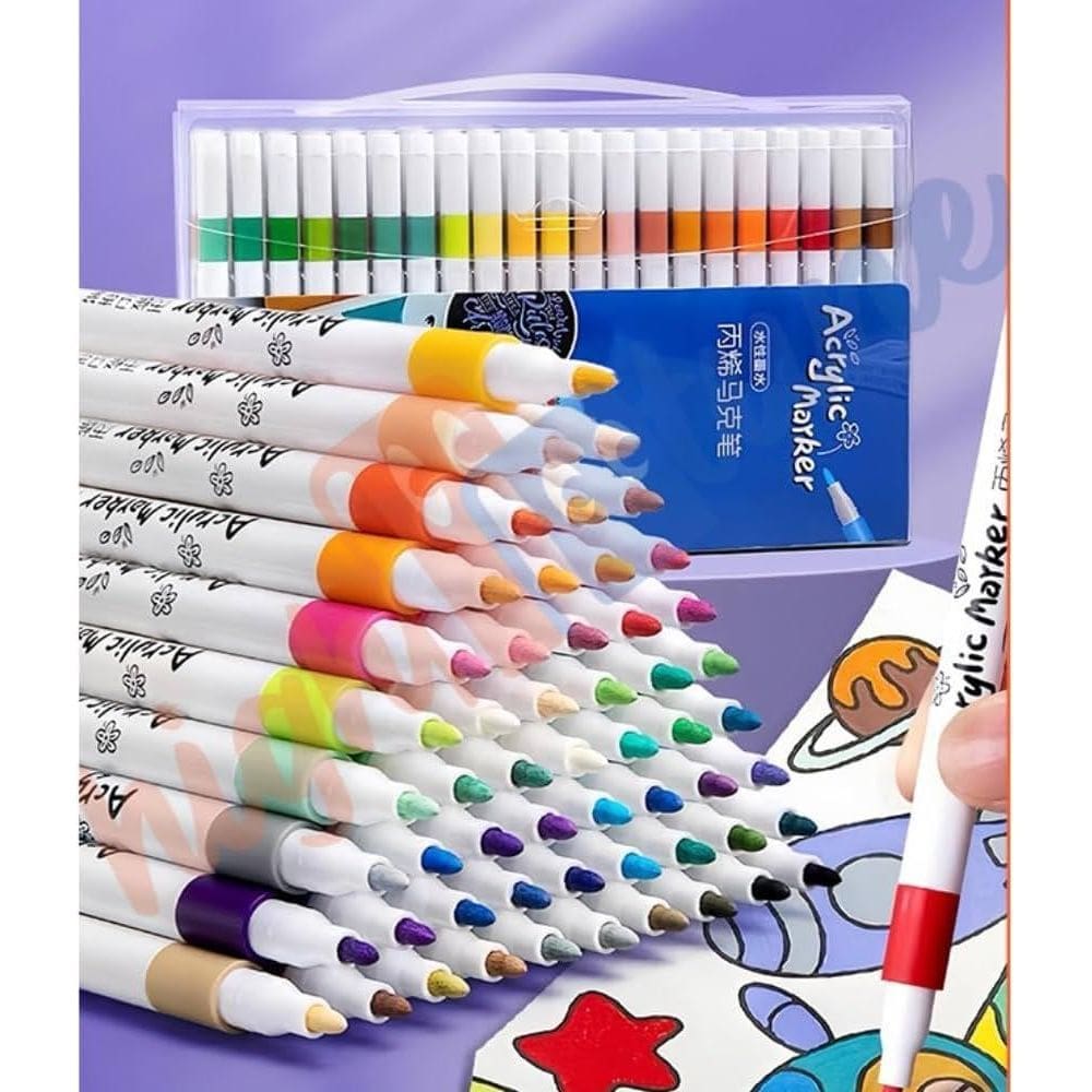 Super Kit Estojo Canetinhas Permanente Ponta