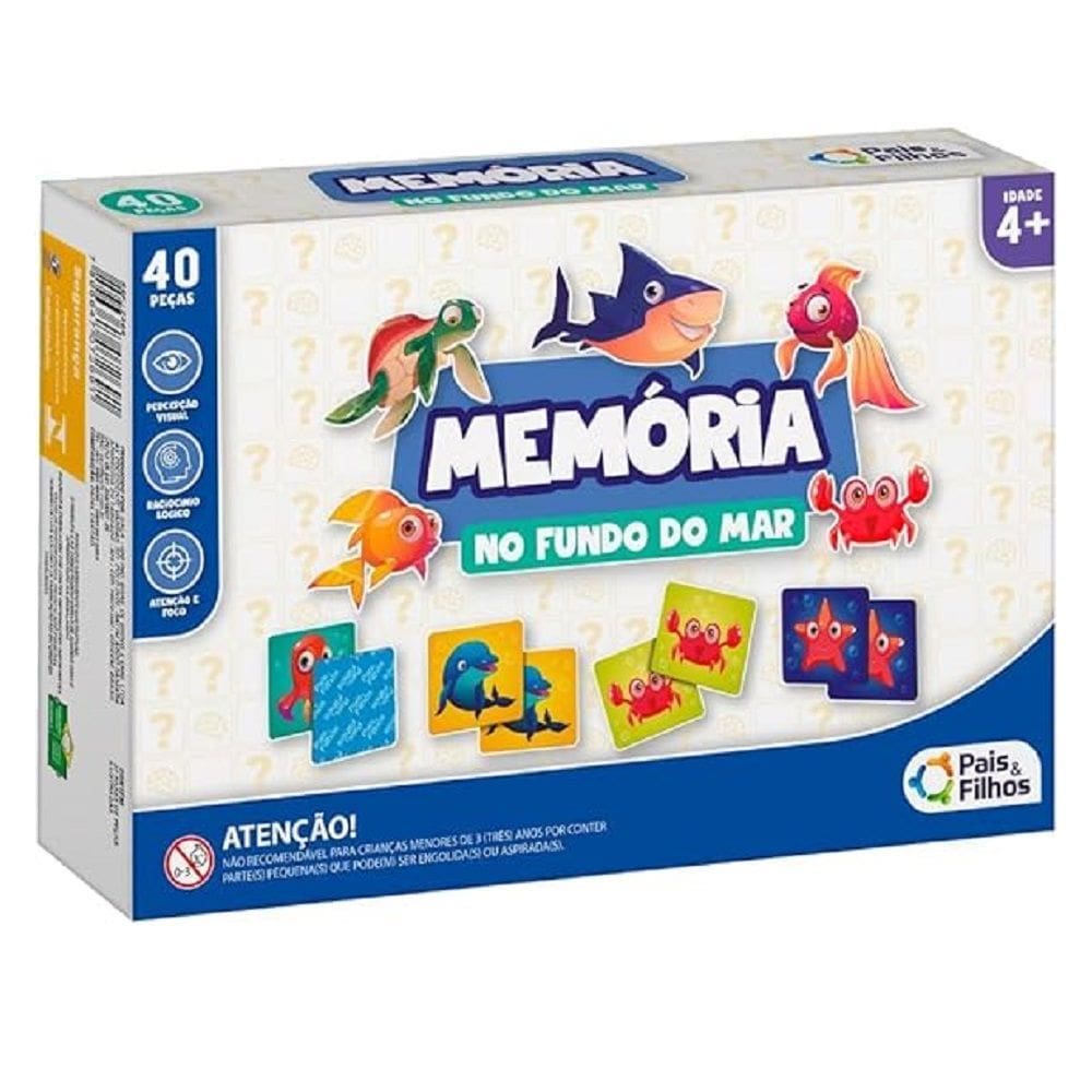 Jogo da Memória Fundo do Mar - Pais & Filhos