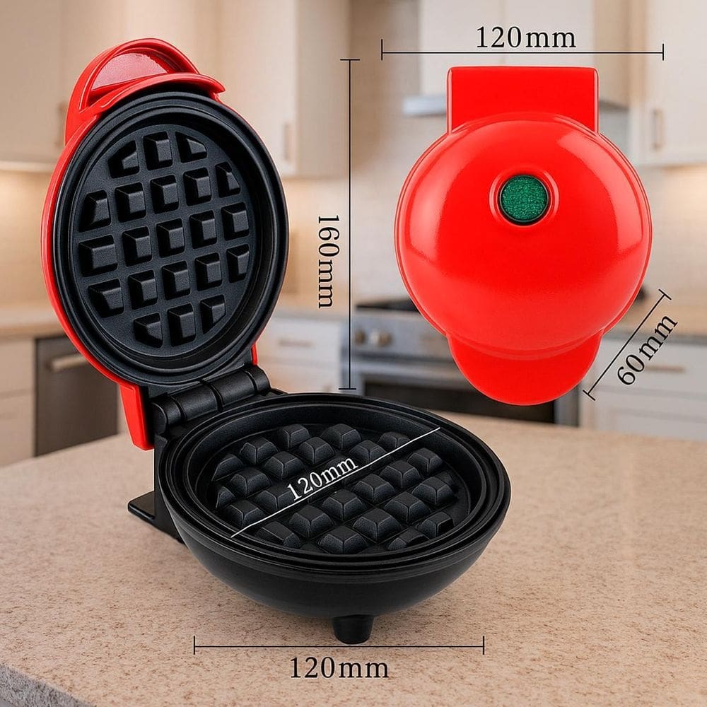 Mini Waffle Compacta Elétrica Ideal Crianças Pequenas 110V