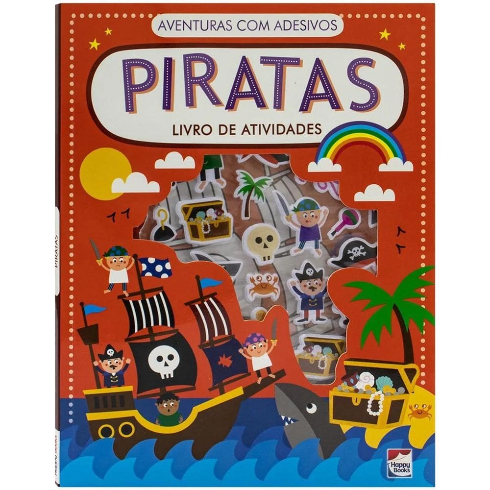 Livro Aventuras Com Adesivos - Livro De Atividades: Piratas
