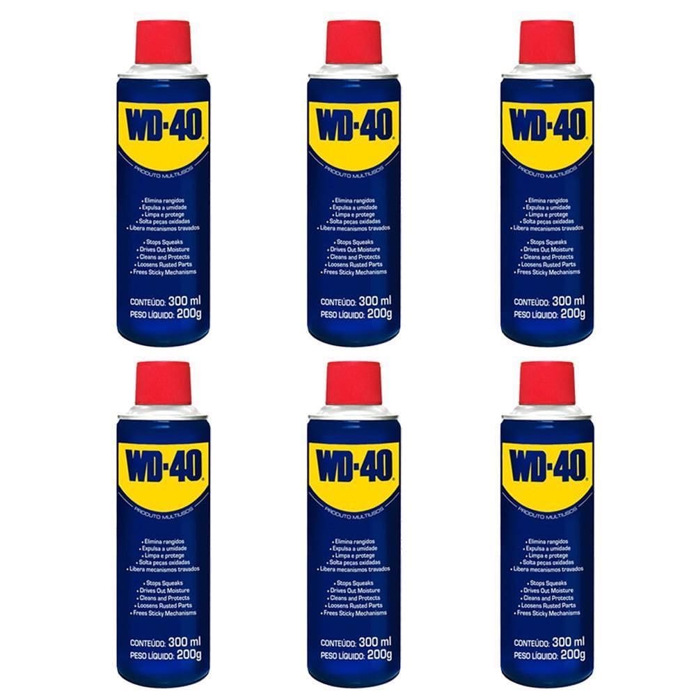 Óleo Lubrificante Desengripante Multiuso 300Ml 6Un - Wd-40