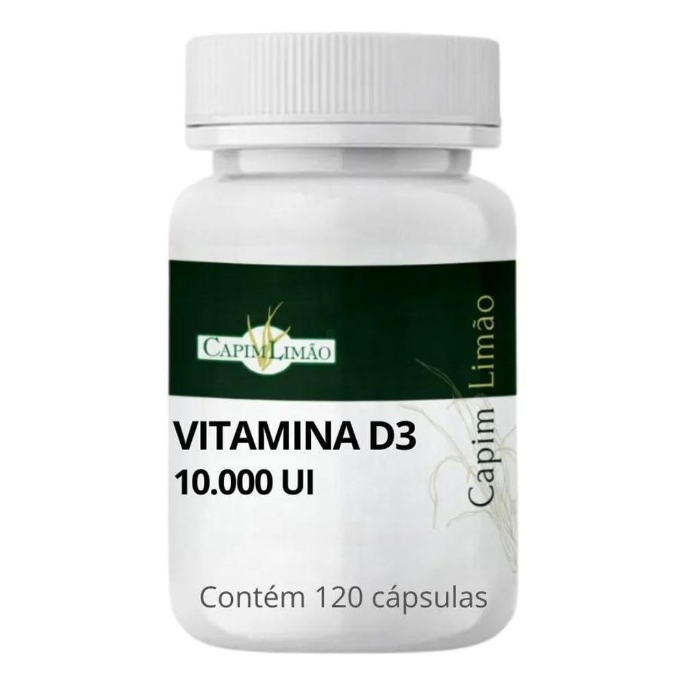 2X Vitamina D3 10.000 Ui 120 Capsulas Sabor Sem Sabor