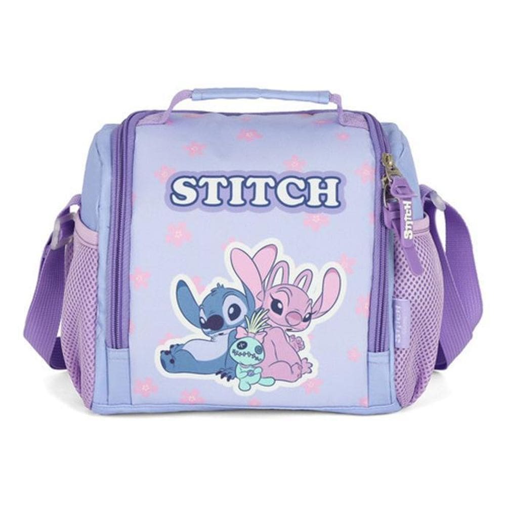 Lancheira Térmica Escolar Juvenil  Stitch Atoalhado