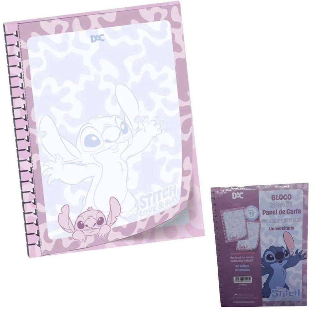 Bloco Smart Carta Universitário Stitch 48 Fls- 4598 - Dac