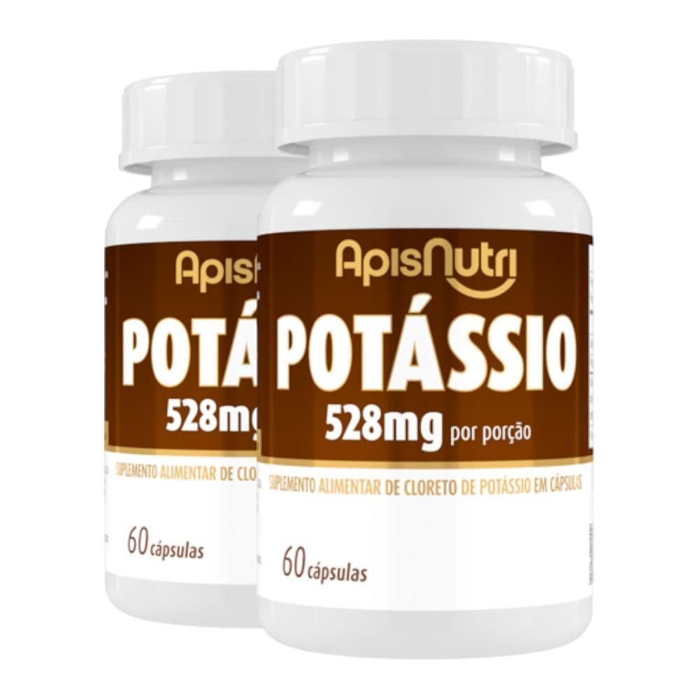Kit 2 Suplemento Mineral De Potássio Apisnutri 60 Cápsulas