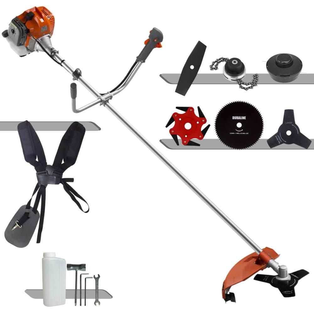 Roçadeira À Gasolina RL520ACG2 Tekna 52cc 2T 2HP Completa Com Carretel + Faca 2 Pontas + Faca 3 Pontas + Faca 6 Pontas + Faca 80 Dentes + Trimmer