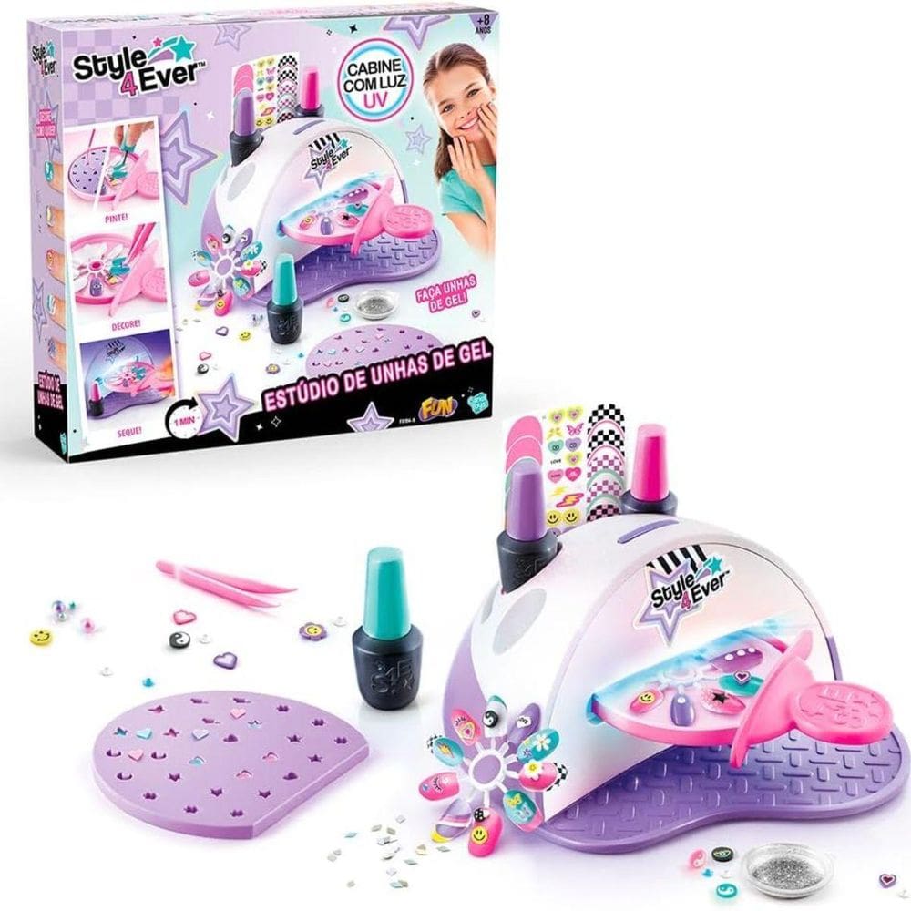 Conjunto De Acessorios Estúdio De Unhas De Gel Com Uv - Fun