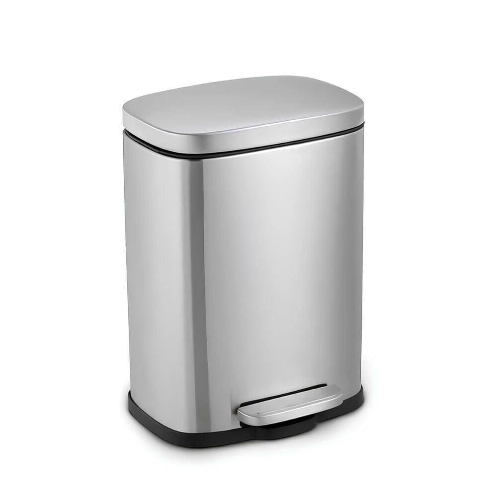Lixeira De Pedal 5l Em Inox Com Balde Interno Removível