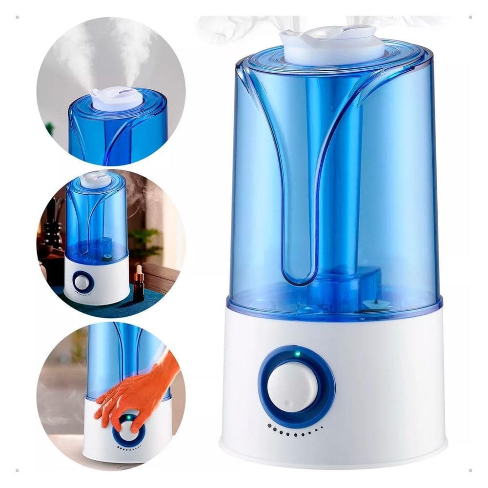 Umidificador De Ar Ultrassônico Bivolt Com Purificador E Led 7 Cores Para Saúde