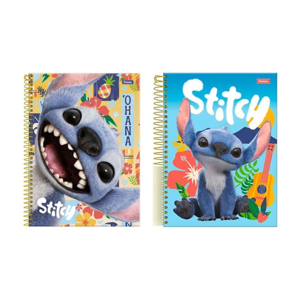 Caderno Universitario Stitch 160 Folhas 10M Foroni