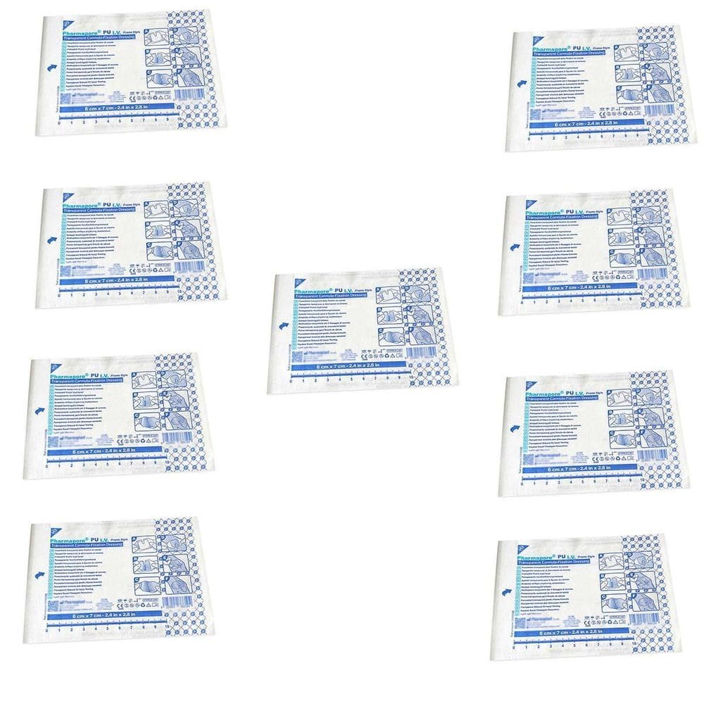 Curativo Fixador Para Cateter Iv 6X7Cm Fenestrado 10 Un