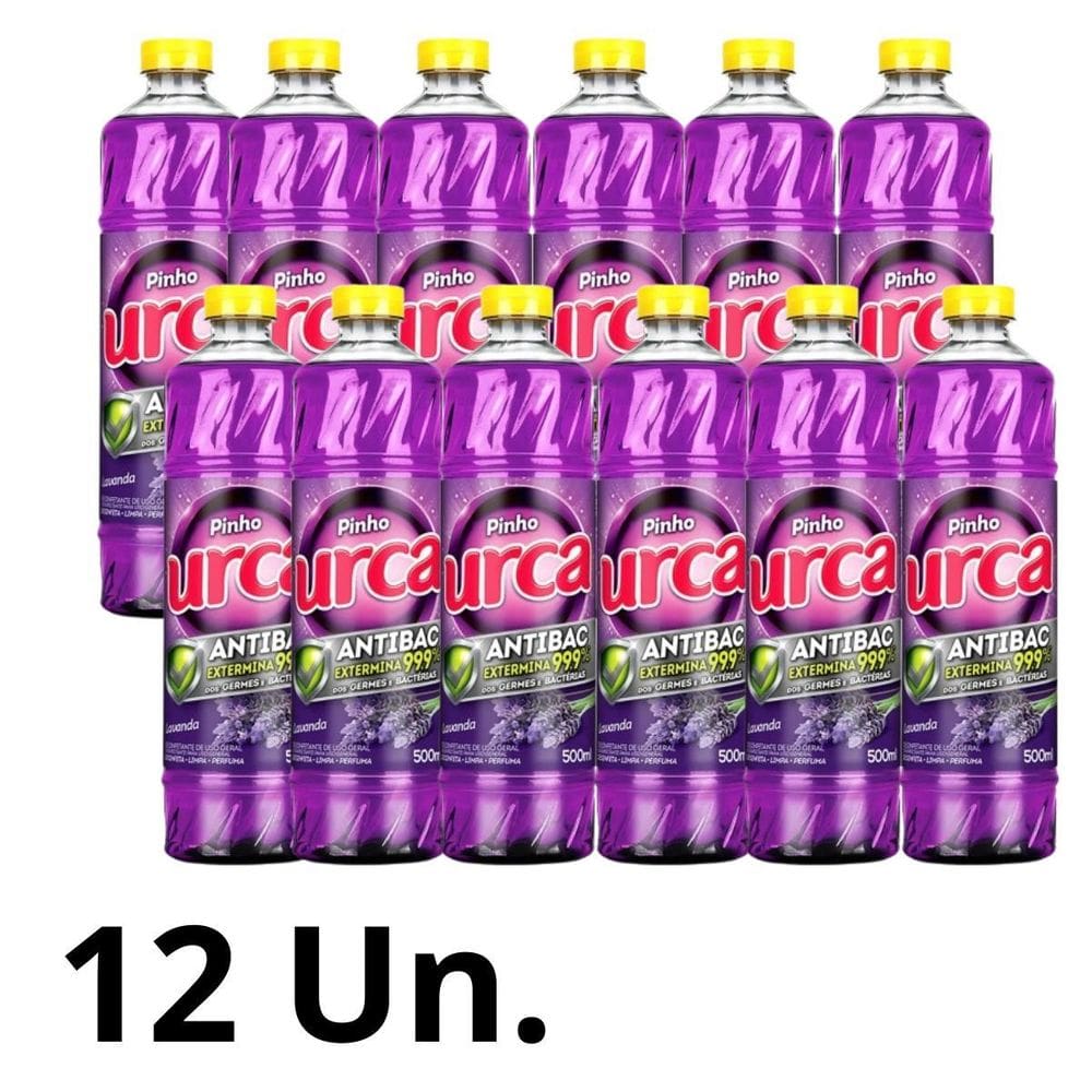 Desinfetante Pinho Urca Lavanda 500Ml Kit Com 12 Un.