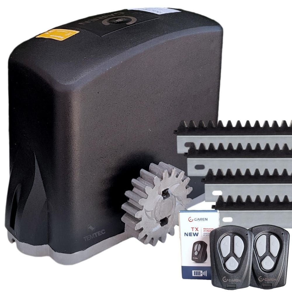 Kit Motor Portão Eletrônico 500Kg 1/4Cv 2 Controles 3M Garen