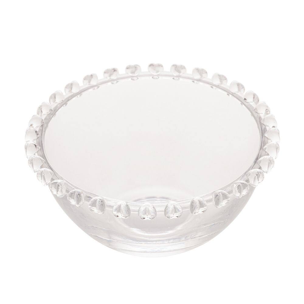 Bowl Cumbuca de Cristal Coração Transparente 300ml 13x6,5cm Lyor