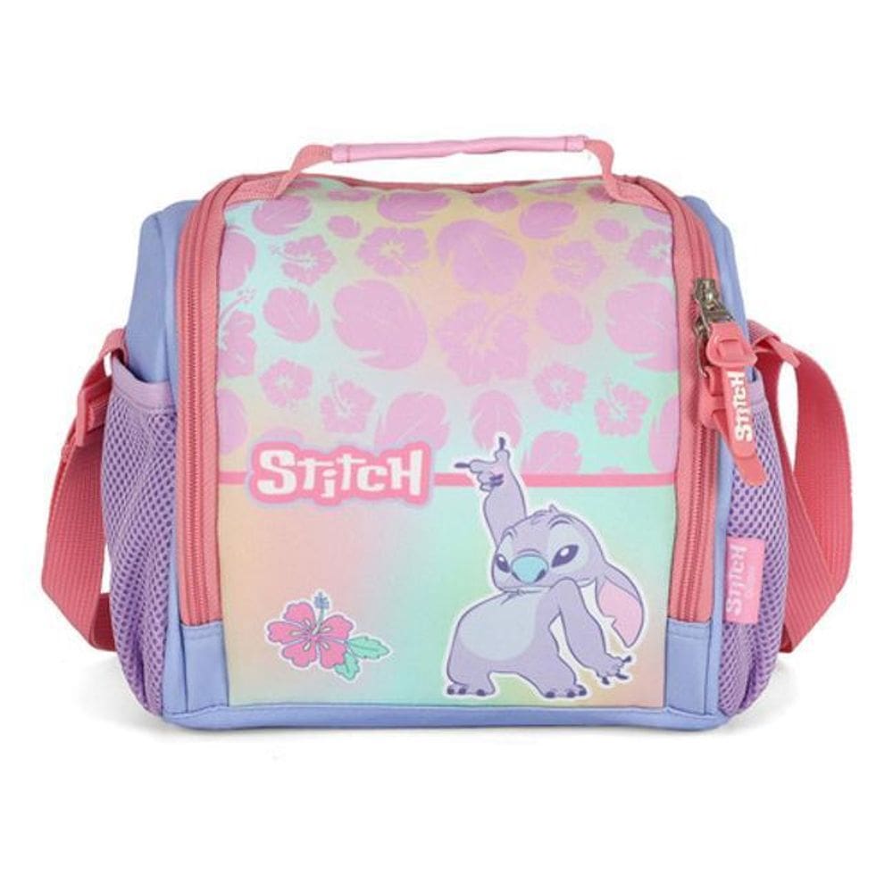Lancheira Térmica Escolar Juvenil  Stitch Atoalhado