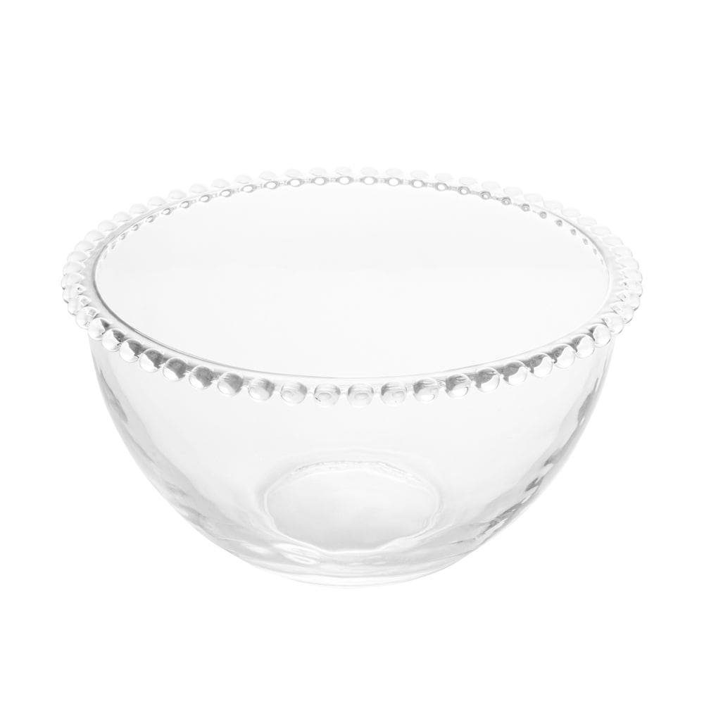 Bowl Saladeira de Cristal Pearl Bolinha Transparente 1,9 Litros 21x12cm Wolff