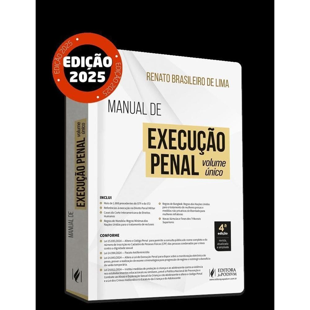 Manual De Execução Penal - Volume Único (2025)