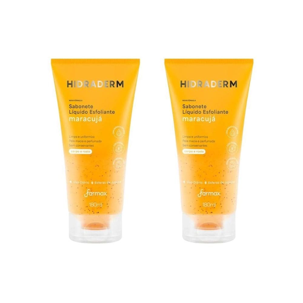 Sabonete Liquido Hidraderm 180Ml Esfol Maracuja-Kit C/2Un
