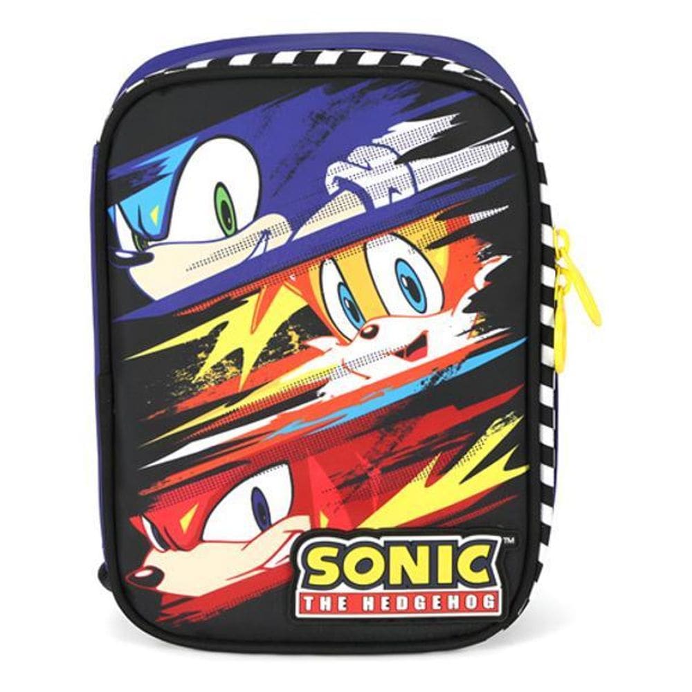 Estojo 100 Pens Escolar Juvenil Sonic X Shadow