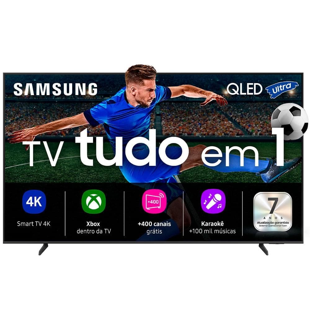 Smart TV Samsung Vision AI QLED 4K 50” Polegadas com Xbox Cloud Gaming, Controle por Gestos e Wi-Fi - QN50QEF1AGXZD