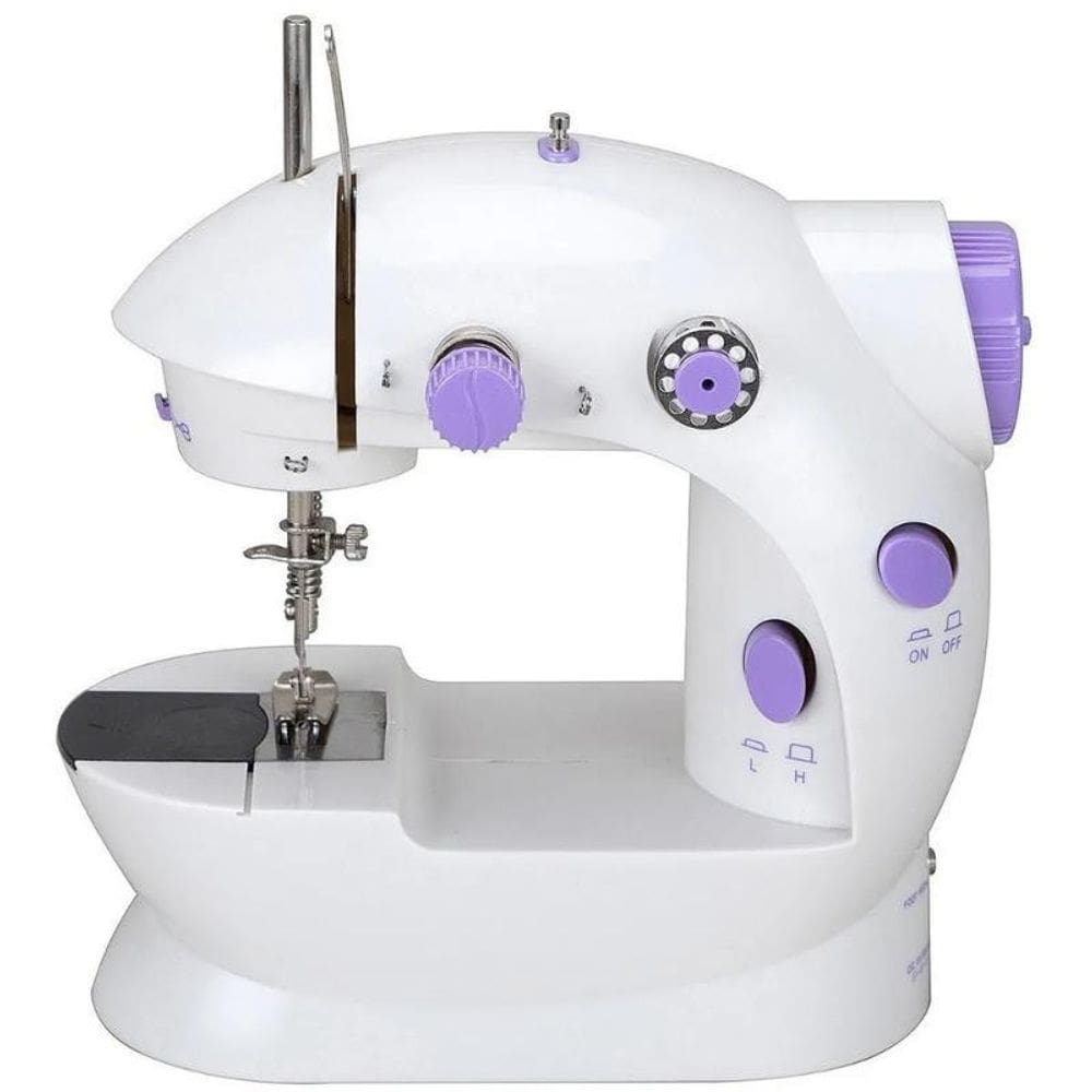 Maquina De Costura Mini Reta Portátil Elétrica Pedal