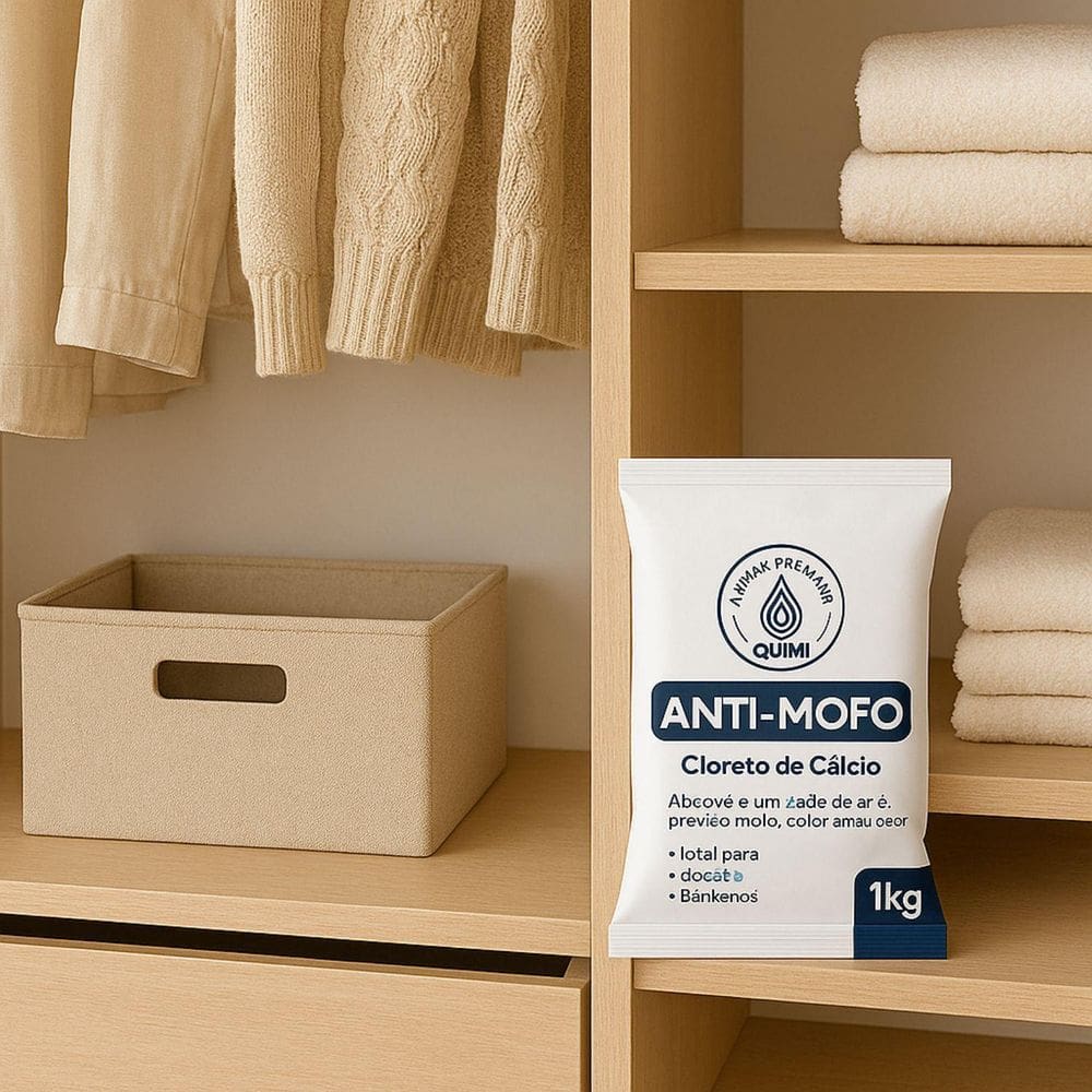 Kit 4 Antimofo 1Kg Cloreto De Cálcio Absorve Umidade