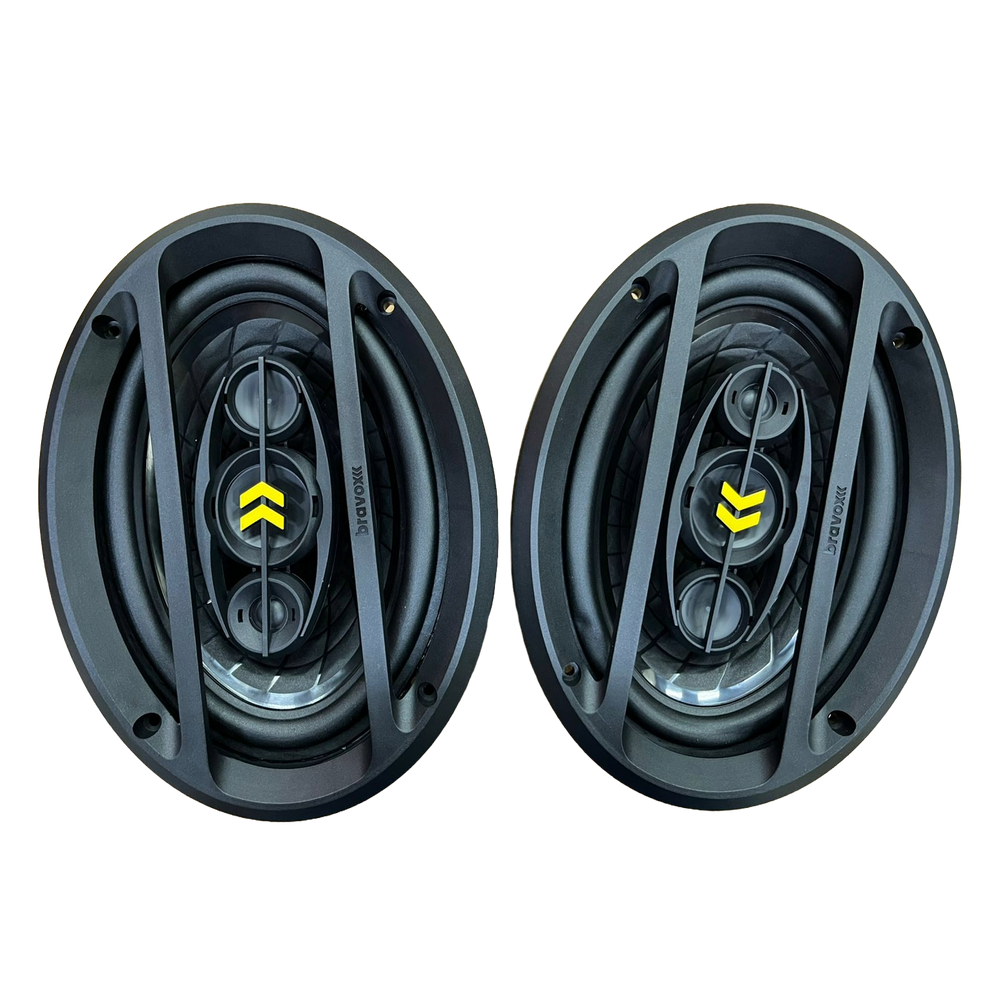 Par Auto Falante Triaxial Bravox 6x9 Polegada revo 69 200wrm
