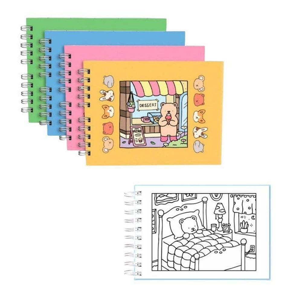 Livro Para Colorir 50 Folhas Capa Dura Encadernação Wire-0