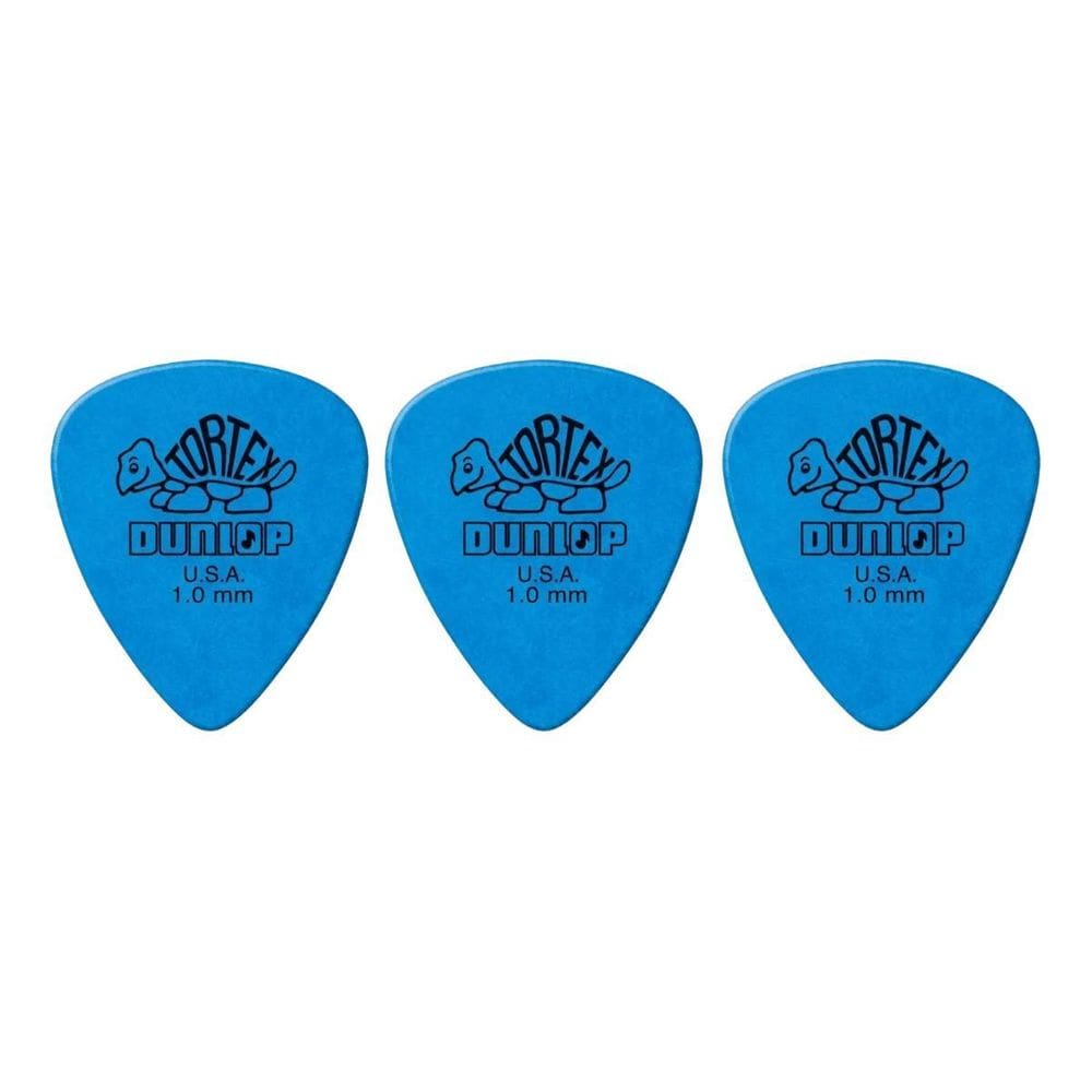 Kit 3 Palheta Tortex Dunlop U.S.A Azul 1.0Mm