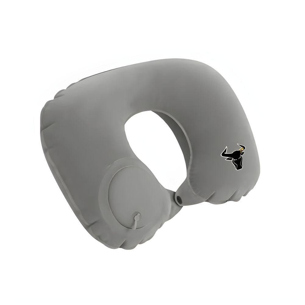 Travesseiro Almofada De Pescoço Inflável E Portátil - Cinza