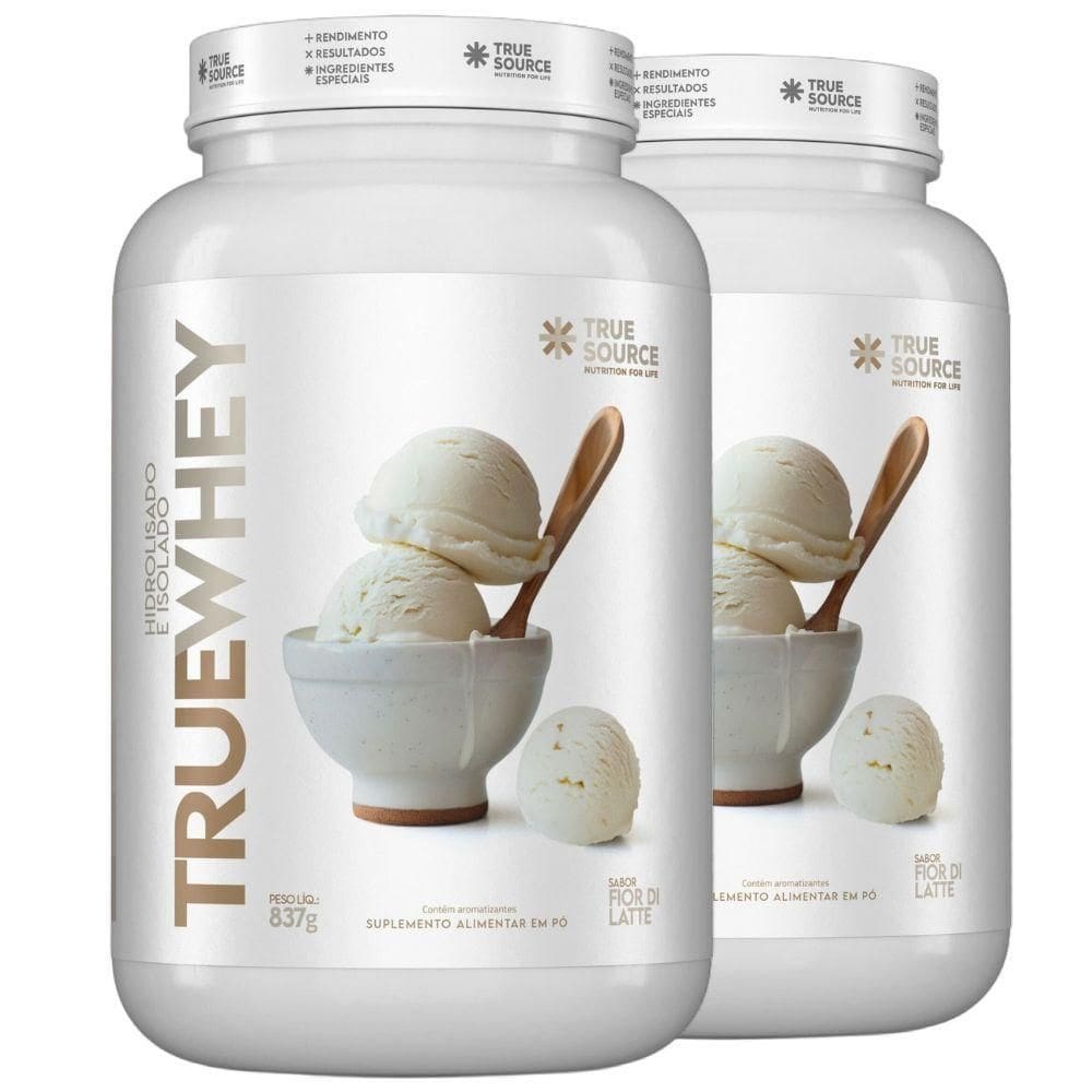 Kit 2 Whey Protein Isolado Fior Di Latte 837G - True Source